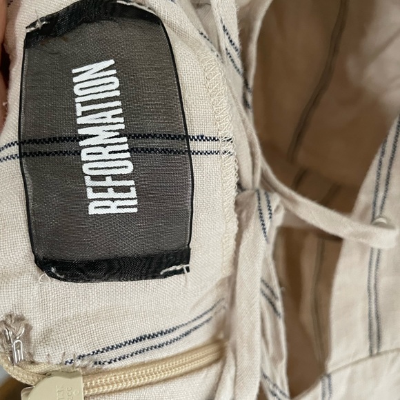 Reformation Jager Linen Striped Jumpsuit - Picture 9 of 11